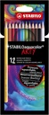 Kleurpotloden STABILO 1624 aquacolor Arty assorti etui à 12 stuks