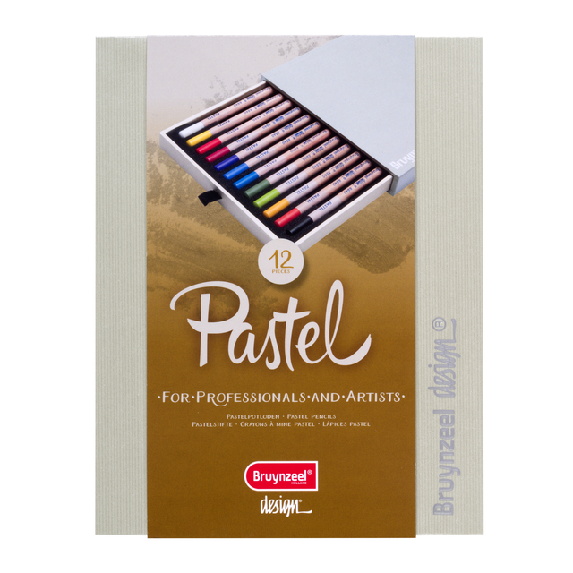 Pastelpotlood Bruynzeel Design met luxe bewaardoos set à 12 kleuren