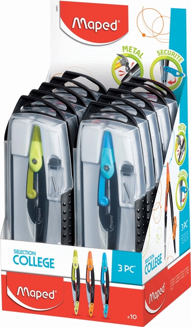 Passer Maped Metal Open 3-delig display à 10 stuks assorti