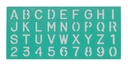 Lettersjabloon Linex hoofletters/letters/cijfers 30mm