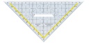 Geodriehoek Aristo 1650/2 225mm met greep transparant