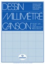 Millimeterpapier Canson lichtblauw bedrukt 50vel 72gr A3 wit