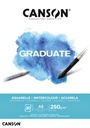 Aquarelpapier Canson Graduate Watercolour 20vel 250gr A5 natuurlijk wit