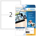 Etiket HERMA 4915 199.6X143.5mm glossy wit 50 etiketten