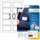 Naambadge etiket HERMA 4410 80x50mm wit/blauw 200 stuks