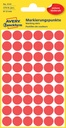 Etiket Avery Zweckform 3141 rond 12mm rood 270stuks