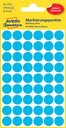 Etiket Avery Zweckform 3142 rond 12mm blauw 270stuks