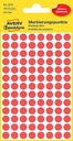 Etiket Avery Zweckform 3010 rond 8mm rood 416stuks