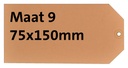 Label karton nr 9 200gr 75x150mm chamois 1000 stuks