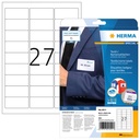 Naambadge etiket HERMA 4511 63.5x29.6mm wit 540 stuks