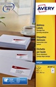 Etiket Avery J8160-10 63.5x38.1mm wit 210 etiketten