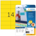 Etiket HERMA 5058 105x42.3mm verwijderbaar geel 280 stuks