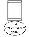 Envelop Hermes akte C4 229x324mm gegomd wit doos à 250 stuks