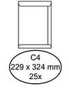 Envelop Hermes akte C4 229x324mm gegomd wit pak à 25 stuks
