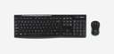 Toetsenbord- en muisset Logitech MK270 draadloos QWERTY zwart