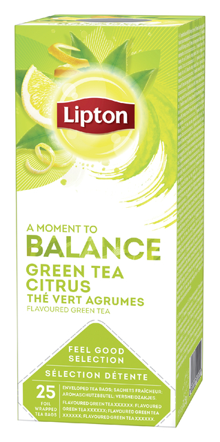 Thee Lipton green tea citrus 25x1.5gr