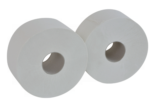 Toiletpapier Cleaninq jumbo klein 2-laags 170m wit