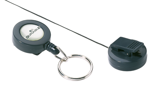 Afrolmechanisme Durable 8222 met sleutelring 800mm antraciet