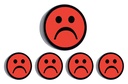 Magneet smiley 35mm rood 5 stuks