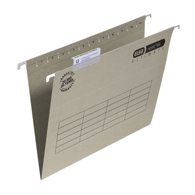 Hangmap Elba Verticfile Ultimate folio V-bodem grijs verpakt per 10 stuks
