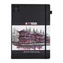 Schetsboek Sakura 80 witte vellen 140gr 210x297mm zwart