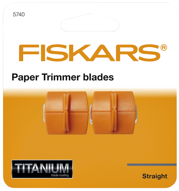 Reservemes Fiskars TripleTrack Titanium set à 2 stuks oranje