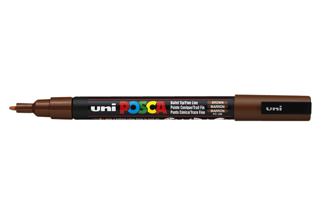 Paintmarker Uni POSCA PC3M fijn bruin