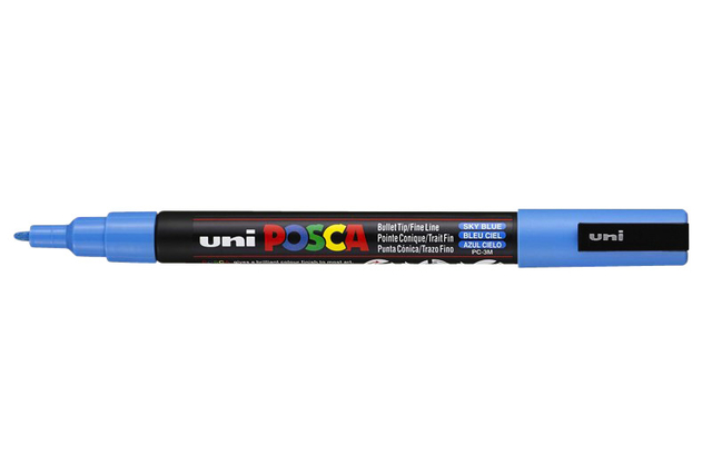 Paintmarker Uni POSCA PC3M fijn hemelsblauw