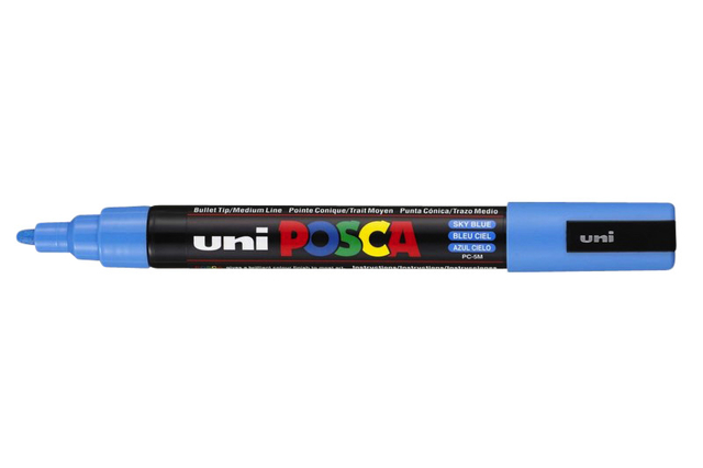 Paintmarker Uni POSCA PC5M medium hemelsblauw