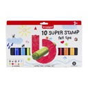 Stempelstift Bruynzeel Kids Super Stamp assorti 10 stuks