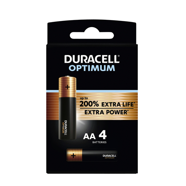 Batterij Duracell Optimum 4x AA