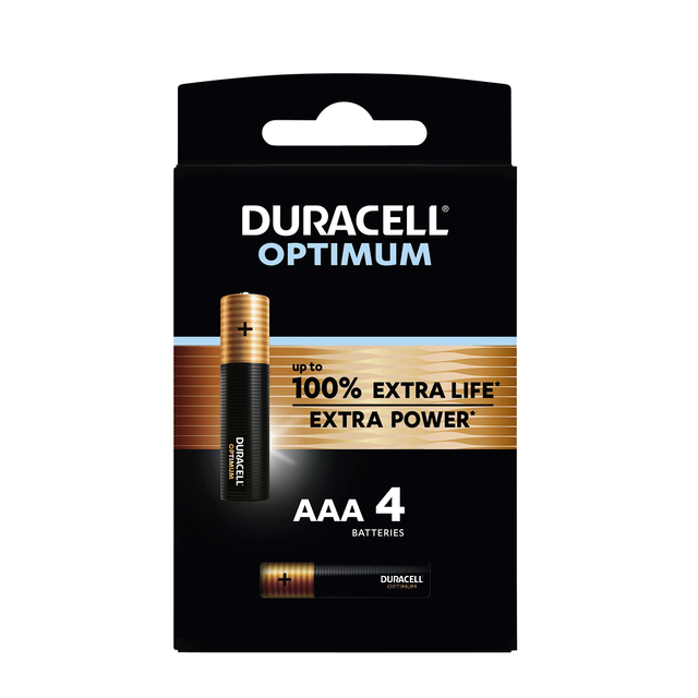 Batterij Duracell Optimum 4x AAA