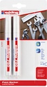Paintmarker edding 750 op oliebasis 2-4mm wit blister à 2 stuks