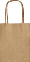 Tas met handvat Folia kraftpapier 125gr 12x15x5.5cm 20 stuks naturel
