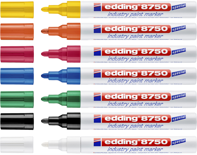 Paintmarker edding 8750 industrie 2-4mm rood