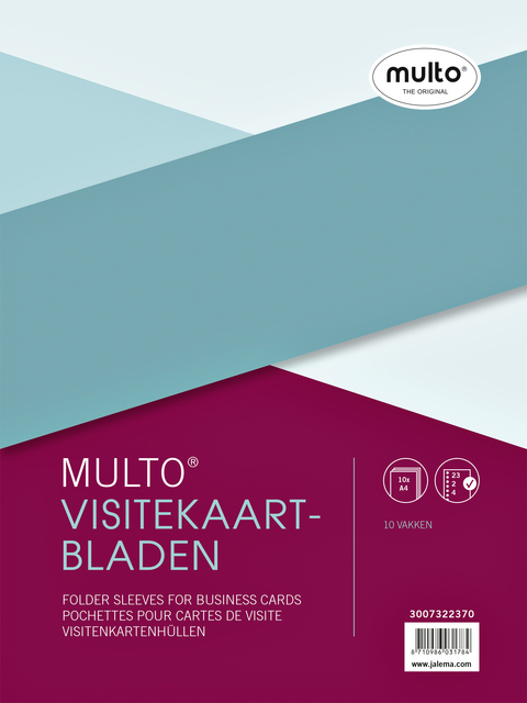Showtas Multo 23-gaats A4 235x312mm PP voor 10 visitekaartjes 10 stuks