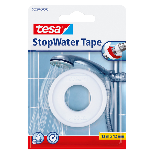 Reparatietape tesa StopWater 12mx12mm wit