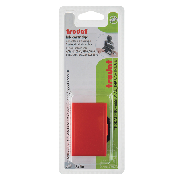 Stempelkussen Trodat Professional 6/56 2 stuks rood