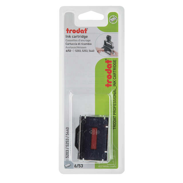 Stempelkussen Trodat Professional 6/53/2 2 stuks blauw en rood