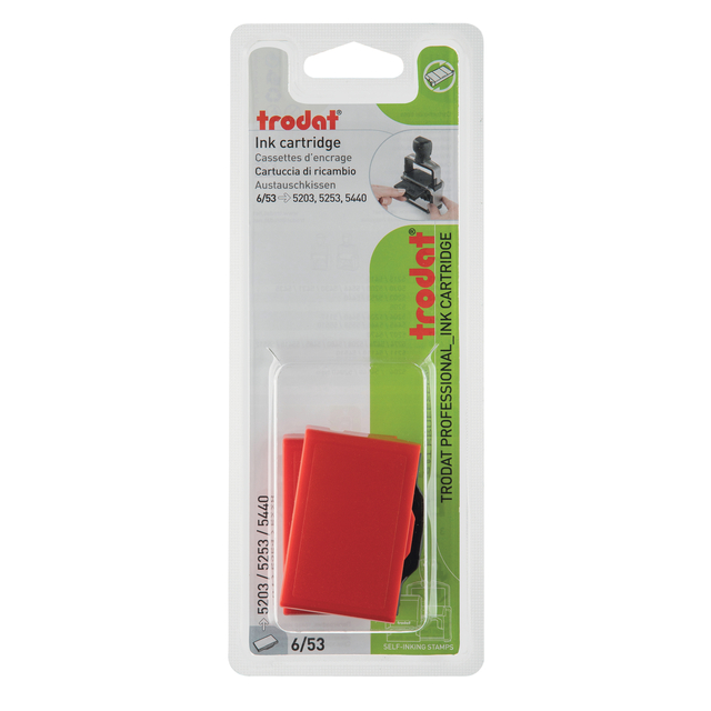 Stempelkussen Trodat Professional 6/53 2 stuks rood