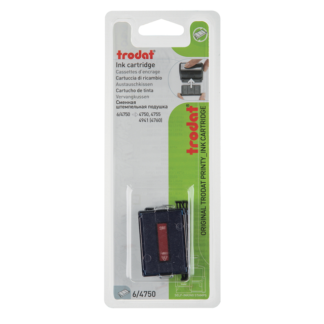 Stempelkussen Trodat Printy 6/4750 2 stuks blauw en rood