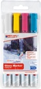 Viltstift edding 95 glasbord rond 1.5-3mm inclusief wit assorti 4 stuks