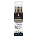 Fineliner Sakura Pigma Micron 05 set zwart & grijs 3 maten
