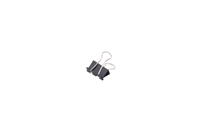 Papierklem MAUL 213 foldback 13mm zwart 12 stuks