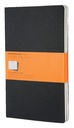 Schrift Moleskine 130x210mm lijn 160 pagina's 70gr zwart set à 3 stuks