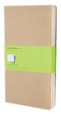 Schrift Moleskine 130x210mm blanco 160 pagina's 70gr kraft set à 3 stuks