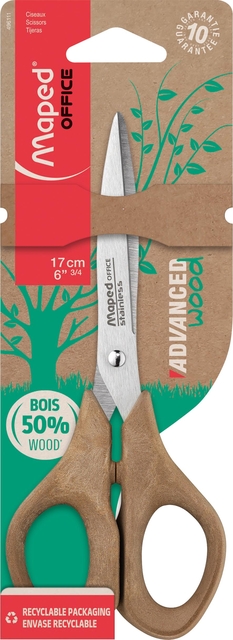 Schaar Maped Office Advanced Wood 17cm bruin