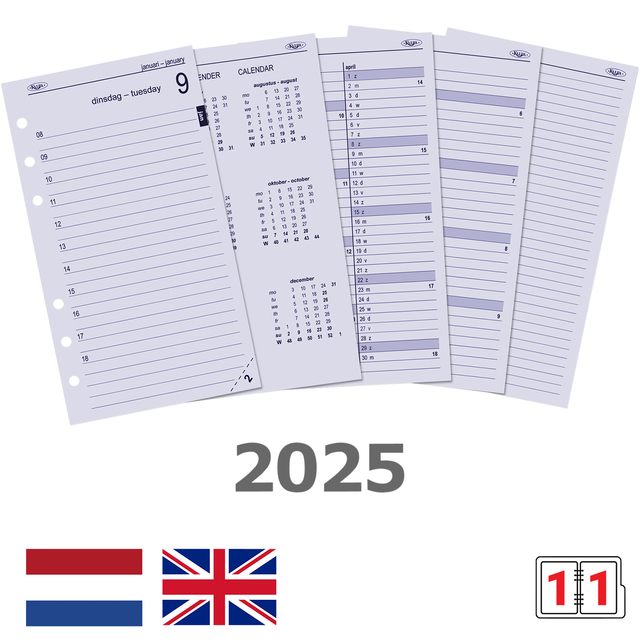 Agendavulling 2027 Kalpa Personal 1dag/1pagina
