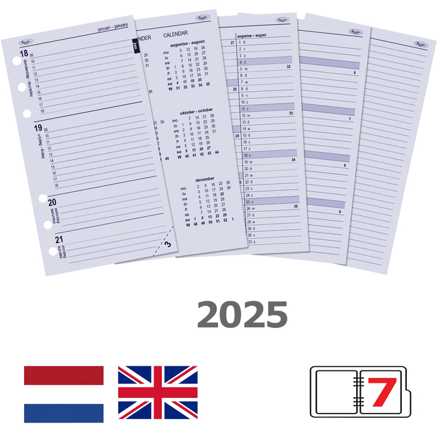 Agendavulling 2027 Kalpa Personal 7dagen/2pagina's