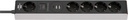 Stekkerdoos Brennenstuhl 5 voudig 1+2 USB C Power Delivery 1.5 meter grijs/zwart